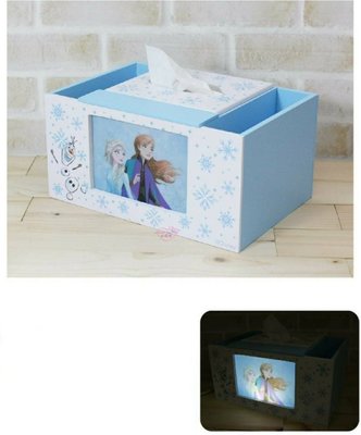 ♥小公主日本精品♥冰雪奇緣夜燈面紙收納盒12054206
