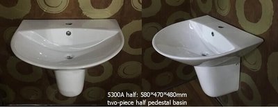 FUO衛浴: 58公分 浴室用陶瓷盆  5300A