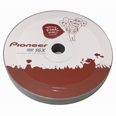 @淡水無國界@ Pioneer 先鋒 16X DVD-R 4.7GB 空白光碟 10片裝 (熱縮膜裸裝) 高品質