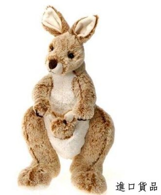 現貨可愛柔順 澳洲 袋鼠 動物絨毛絨玩偶抱枕娃娃擺件裝飾品禮品可開發票