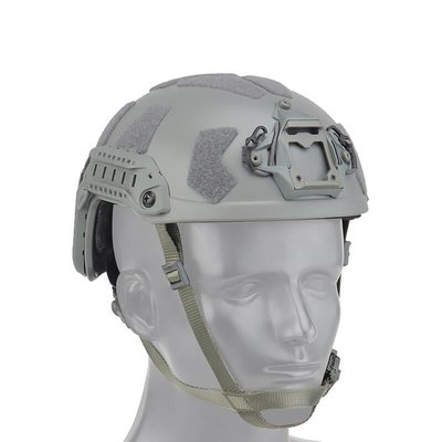 [01] SF 全防護 戰術頭盔 II 灰 ( 軍用生存遊戲鎮暴警察軍人士兵鋼盔頭盔防彈安全帽護具海豹運動自行車滑板