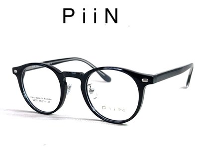 【本閣】PiiN 98C21 日式復古光學眼鏡黑色大圓框 鏡腳雕刻 金子增永moscot effector dita