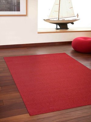 【范登伯格】巧思討喜紅簡單鮮明進口素面優質地毯.賠售價1190元(含運)-156x210cm