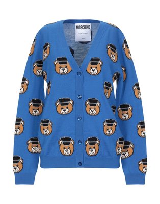 【琪琪時尚精品】 MOSCHINO COUTURE 藍色泰迪熊外套