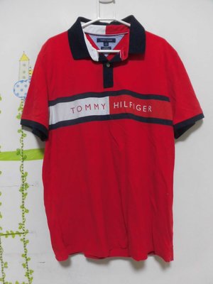 衣市藍~TOMMY HILFIGER 短袖POLO衫 (XL~紅~) (230603)