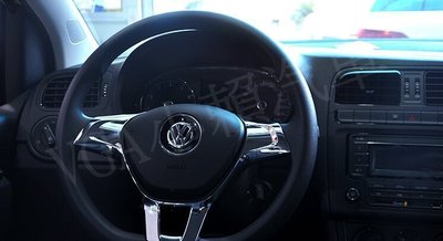 (VAG小賴汽車) VW new POLO 14 方向盤 裝飾蓋 全新