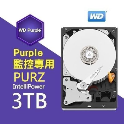 保誠科技~監控硬碟大降價3TB硬碟 含稅價 WD30PURZ 適用長時間 監視監控專用硬碟 影音儲存節能硬碟 WD紫標