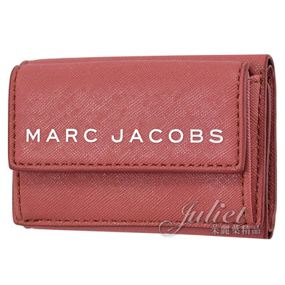 【茱麗葉精品】【全新精品 優惠中】MARC JACOBS 馬克賈伯 專櫃商品 經典LOGO三折扣式小短夾.玫紅 現貨