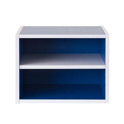 置物櫃 書櫃 收納櫃 收納 空櫃【收納屋】艾莉絲二格櫃-藍色&amp;DIY家具CF-BIR42B