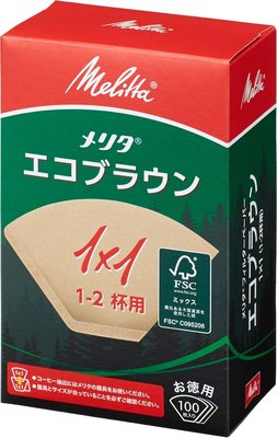 《現貨》Melitta 美麗塔 德國原裝進口 無漂白 扇形 咖啡濾紙1-2人份100張/盒~心心小舖