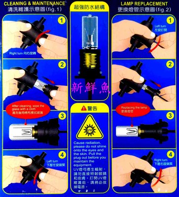 現貨~新鮮魚水族館~實體店面 Leilih 鐳力 外接式UV殺菌燈 3W 專用 原廠 燈泡