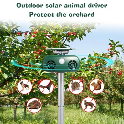 【熱賣精選】 新品太陽能動物驅趕器大功率多功能驅鳥器驅貓蛇鼠360度爆燈模式