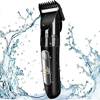 BIBIELF【日本代購】 電動理髮器防水 水洗USB充電式低噪音5檔可調節0.8-2毫米LA-M938 - 黑