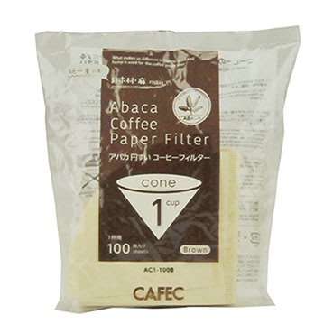 CAFEC 三洋濾紙 AC1-100B AC4-100B 無漂白濾紙 1-2人 2-4人100入三洋亞麻纖維錐形濾紙