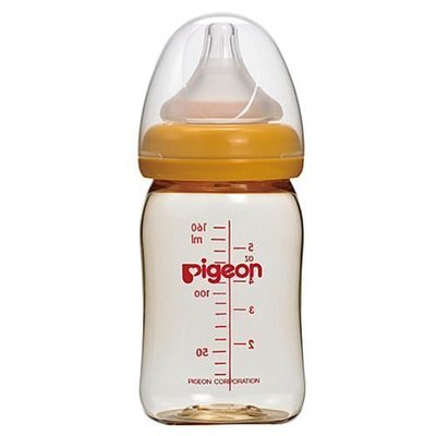 日本 pigeon 貝親 母乳實感寬口徑 PPSU奶瓶 160ml~橘黃