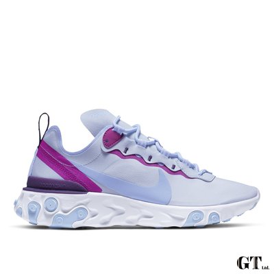 【GT】Nike W React Element 55 紫 女鞋 低筒 運動鞋 慢跑鞋 休閒鞋 BQ2728-008