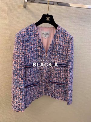 【BLACK A】精品CHANEL 2021SS 紫色編織毛呢外套