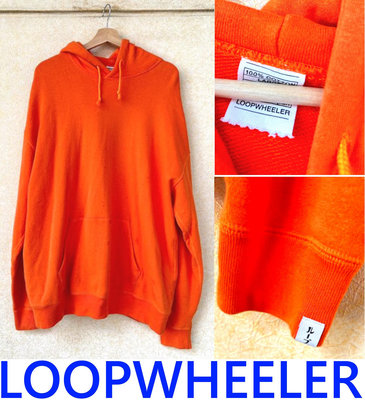 BLACK極新LOOPWHEELER.JAPAN日本最高等級棉製品公司!老式力織機衛衣橘色帽T連帽長T