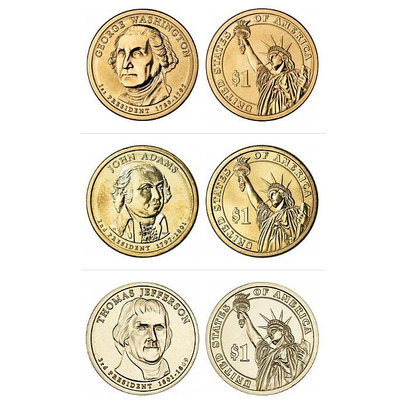 【晶晶收藏】美國 1元 總統紀念幣 美金 美元 硬幣 Dollars 錢幣 收藏品