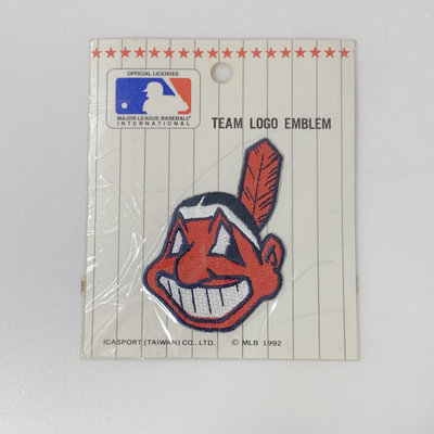 BA-美國職棒【克里夫蘭印地安人】MLB 1979~2018年 LOGO隊徽臂章 刺繡貼布