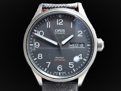 【北林流當品】ORIS 豪利時 PROPILOT 飛行手錶 45mm 2018年保單 未配戴過 幾乎全新品 附贈代用錶帶