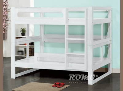 【DH】商品編號A230-2商品名稱日式實木白色3.5尺雙層造型床架。實木床底。主要地區免運費備有檜木色/另計