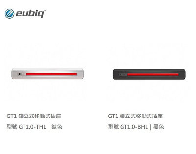 魔法廚房 Eubiq新加坡原廠 GT1.0-THL 鈦色  GT1 獨立式移動式插座 延長線 USB*2 萬用三孔插座*3
