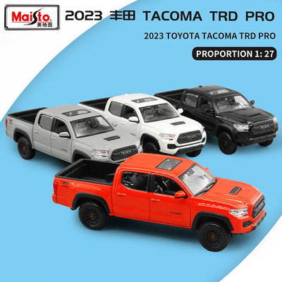 汽車模型 美馳圖1比24 2023 Toyota Tacoma TRD Pro皮卡仿真合金汽車模型