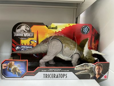 3/7前 MATTEL Jurassic World侏羅紀世界- 發聲恐龍系列-三角龍 triceratops