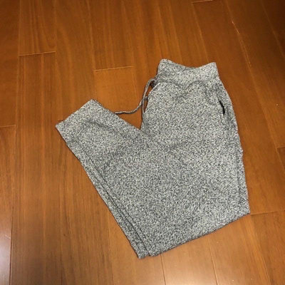 (Size L) 優衣庫UNIQLO 針織保暖麻灰棉褲(3M櫃右R1）