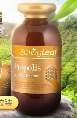 SpringLeaf綠芙澳洲黑蜂 propolis2000mg365粒 蜂膠