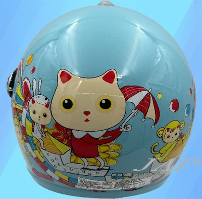 《JAP》GP5 005 貓咪馬戲團 藍色 兒童安全帽 小帽體 可拆洗 GP-5