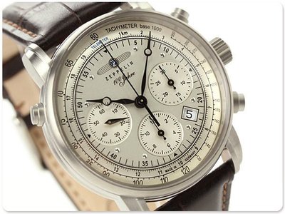 ZEPPELIN 齊柏林飛船 手錶 機械錶 100週年 42mm 德國 飛行錶 7618-1-BR