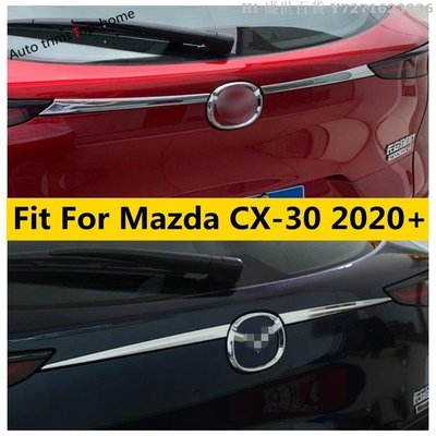 Hi 盛世百貨 適用於馬自達 CX-30 2020 2021 2022 不銹鋼 / ABS 後備箱後備箱後門蓋尾門蓋裝飾汽車造型配件