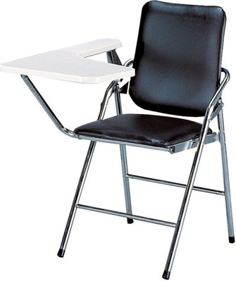 (MCF傢俱工廠)(含稅價)(台灣製)白宮黑色皮面課桌椅(塑膠桌板)/黑皮課桌椅/上課椅/大學椅/白宮椅課桌椅