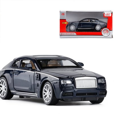 ╭。BoBo媽咪。╮嘉業模型 1:32 Rolls-Royce Wraith 勞斯萊斯 魅影 高檔豪車 聲光回力-現貨藍