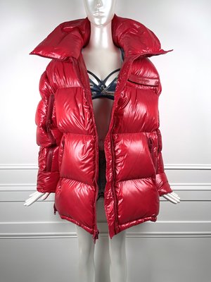 [我是寶琪] Calvin Klein 205W39NYC 紅色 Oversized 羽絨外套 斗篷外套