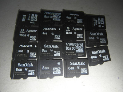 [快樂99]-15個 (8GB)  micro SD 記憶卡 [非新品.請自行檢測好壞]-99元起標(3)