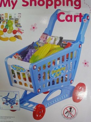 小羅玩具批發-扮家家酒 超市購物推車 蔬果手推車 水果購物推車 趣味購物車(HS5455)