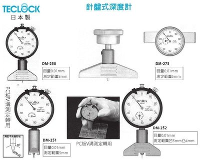 日本製 TECLOCK 針盤式深度計 (三)