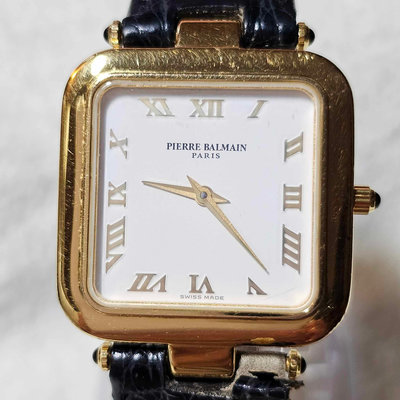【一元起標】【精品廉售/手錶】瑞士名錶Pierre Balmain藍寶石鏡面 石英錶/美款*高價靓款*防水*佳品