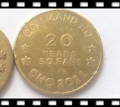 古玩收藏~英國2011年娛樂司令部CHQ20周年銅質紀念章.22mm
