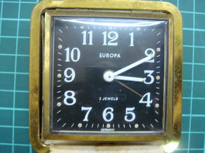 早期德國(GERMANY EUROPA)製稀少2石"上發條"機械鬧鐘.能行走.品項如圖