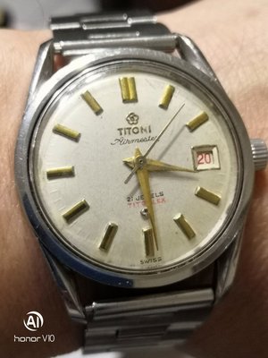 瑞士TITONI（梅花唛）骨董手上鍊機械錶