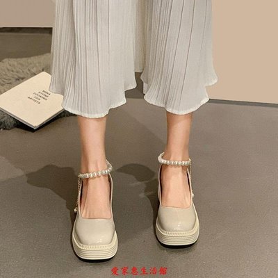 【熱賣精選】小皮鞋女夏年新款超火時尚百搭法式復古珍珠防滑鞋