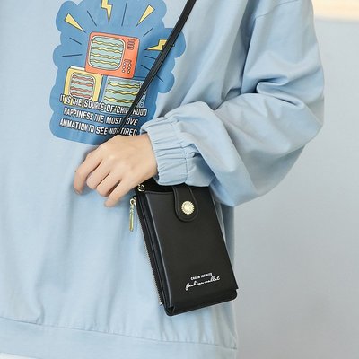 手機包相印*2023秋季韩版新款简约时尚手机包纯色斜挎单肩多功能小包包