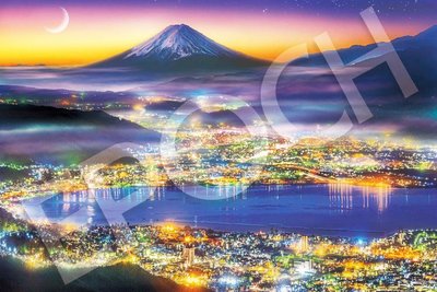 拼圖專賣店 日本進口拼圖 22-102(2016片迷你拼圖 漂浮在城市燈光中的富士山)