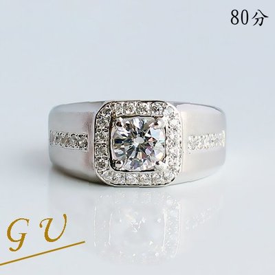 【GU鑽石】A99男戒擬真鑽石鋯石戒指訂婚戒指結婚戒指 GresUnic Apromiz 80分時尚男鑽戒 男
