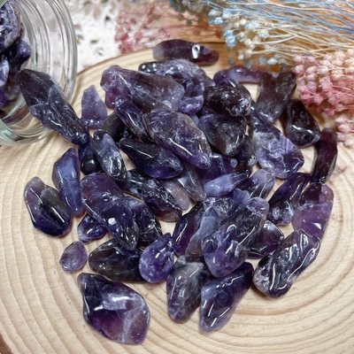 100%天然烏拉圭紫水晶開運石碎石聚寶盆  裝拋光處理.挑選優良等級