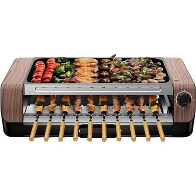 電燒烤爐家用自動旋轉燒烤架商用烤肉機不粘烤盤電烤肉*特價